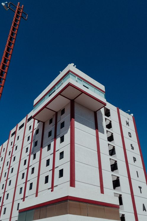 Modern hospital building