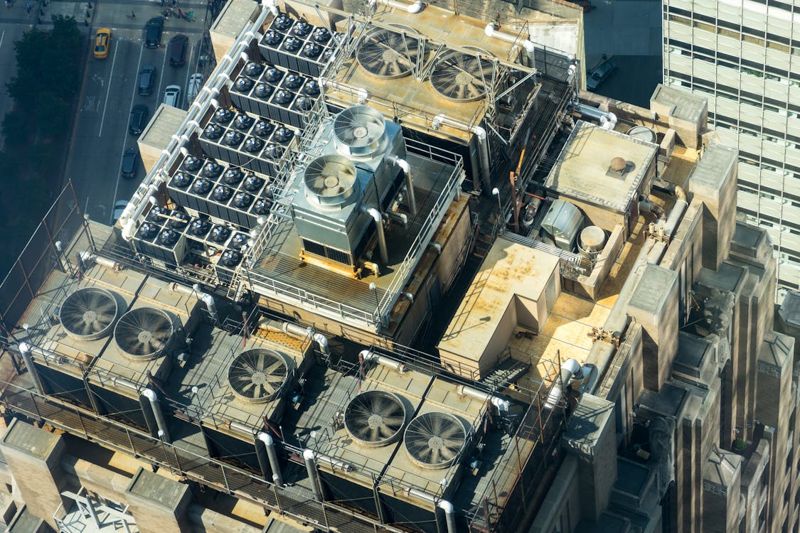 Industrial HVAC rooftop units